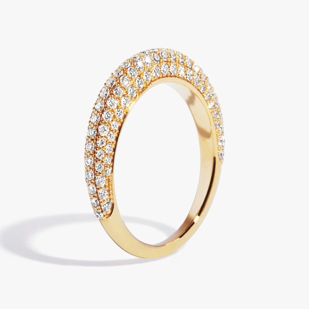 Vrai 18k Yellow Gold Pavé Curator Band Ring